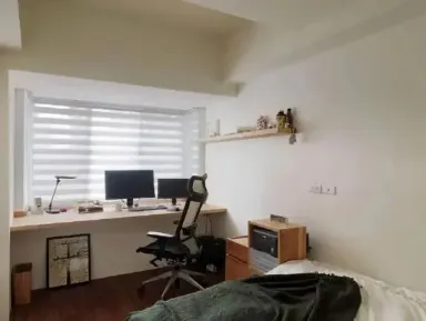 Phòng ngủ Phòng làm việc - Ngôi nhà 43m2 thiết kế công năng toàn diện, nội thất thông minh của cô nàng độc thân 