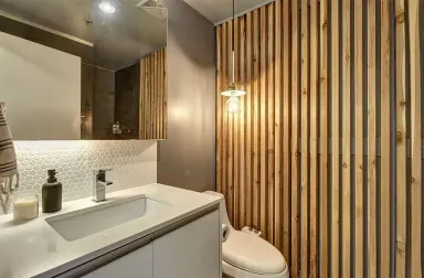Phòng ăn Phòng tắm - Ý tưởng kết hợp phong cách Industrial và Scandinavian cho căn hộ 45m2 