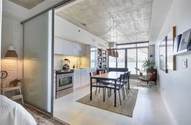 Phòng bếp Phòng ăn - Ý tưởng kết hợp phong cách Industrial và Scandinavian cho căn hộ 45m2 