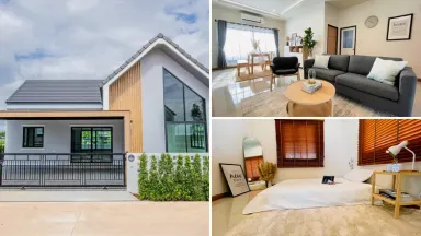 Nhà 1 tầng thiết kế theo phong cách Bắc Âu, công năng 3 phòng ngủ, 2 wc, chi phí khoảng hơn 1,3 tỷ đồng