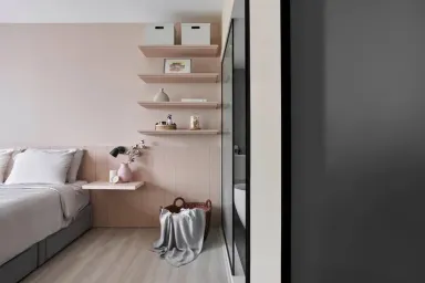 Phòng ngủ - Hô biến căn hộ đơn sắc thành không gian màu hồng đầy tươi sáng, ngọt ngào của cô nàng độc thân 
