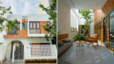 A House - Ngôi nhà 2 tầng bình yên với vật liệu mộc mạc cùng giếng trời thông gió tự nhiên 