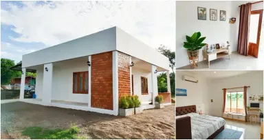 Cặp đôi tại Thái Lan tự thiết kế xây nhà cấp 4 mái bằng chỉ 470 triệu