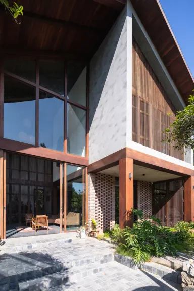 Lối vào - Nôm villa - Bản sắc kiến trúc truyền thống dân tộc trong bối cảnh xã hội đương đại