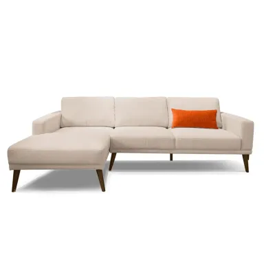 Sofa Vải Góc Trái London Màu Kem