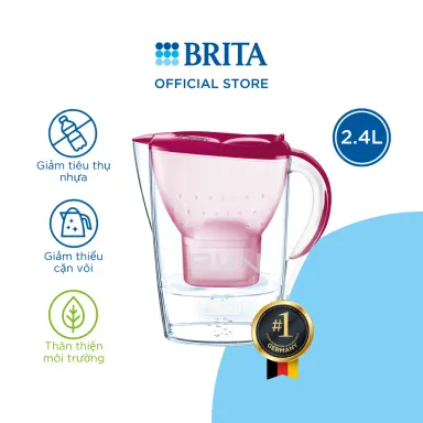 Bình Lọc Nước BRITA Marella Basic Berry 2.4L Có Sẵn 1 Lõi Lọc Maxtra Plus