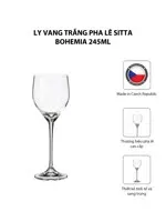 Bộ 6 Ly Vang Trắng Pha Lê Sitta Bohemia 245ml