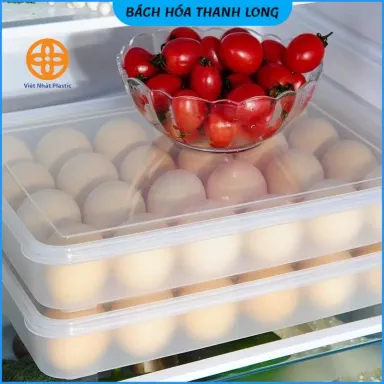 Hộp Đựng Trứng 24 Quả Có Nắp Đậy Nhựa Việt Nhật