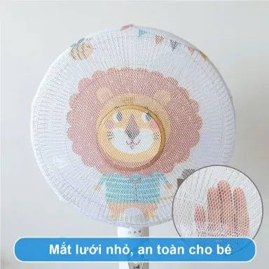 Lưới Vải Bọc Lồng Quạt Máy Có Dây Rút An Toàn Cho Bé