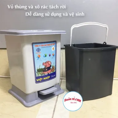 Thùng Rác Có Nắp Đậy Size Nhỏ Nhựa Việt Nhật