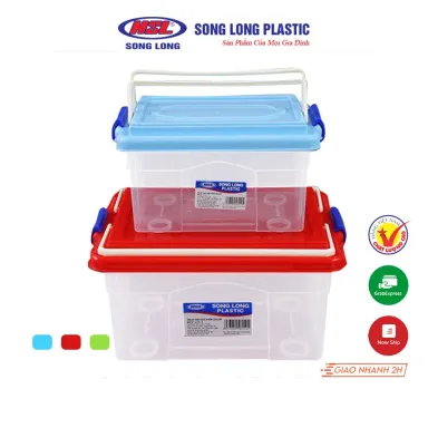 Bộ 3 Hộp Đựng Thực Phẩm Nhựa Có Nắp Song Long Plastic