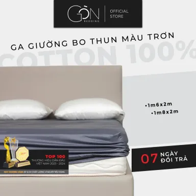 Ga Giường Bo Thun Gòn Bedding Cotton 100% Hàn Quốc 1m6x2m - 1m8x2m