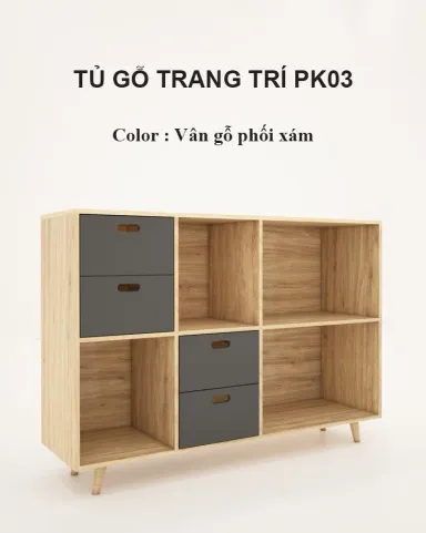 [FREESHIP HCM] Tủ Gỗ Trang Trí, Kệ Trang Trí Tatana PK03 - Có Thiết Kế Theo Yêu Cầu Khách Hàng