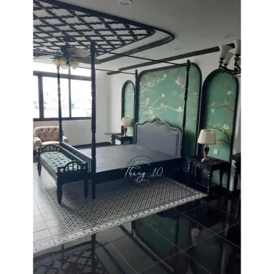 Thi Công Nội Thất Phòng Ngủ Phong Cách Đông Dương Indochine - Thực Hiện Bởi Tiệm Decor Tháng 10