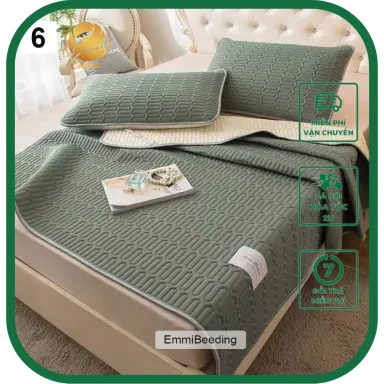 Chiếu Điều Hoà Cao Su Non Latex Emmi Bedding, Chiếu Chất Liệu Mủ Cao Su 1m6 x 2m, 1m8 x 2m, 2m x 2m2