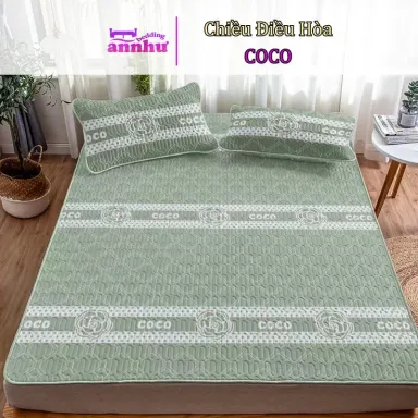 Chiếu Điều Hoà Coco Cao Su Non Cao Cấp 3 Món Siêu Mát An Như Bedding - Nhiều Màu, Nhiều Size