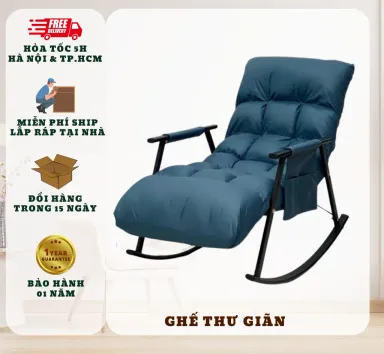 Ghế Sofa Bập Bênh Dáng Dài T90 - Thư Giãn, Đọc Sách, Xem Tivi - Nhập Khẩu Phong Cách Hiện Đại