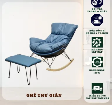 Ghế Sofa Bập Bênh T90 Tôm - Thư Giãn, Đọc Sách, Xem Tivi, Ngồi Ban Công - Nhập Khẩu Cao Cấp Hiện Đại