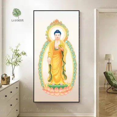 Tranh Đức Phật A Di Đà - Kích Thước 30x60 / 40x80 / 50x100cm