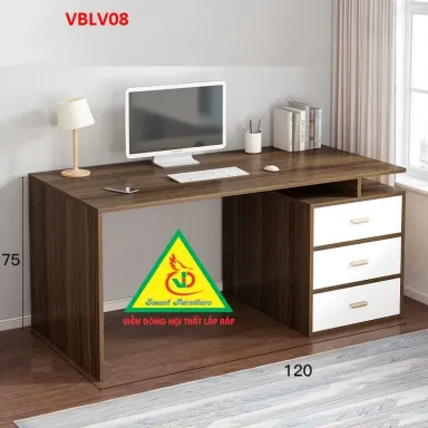 Bàn Làm Việc Gỗ MDF VBLV08 - VĐ Smart Furrniture NỘI THẤT LẮP RÁP VIENDONGADV