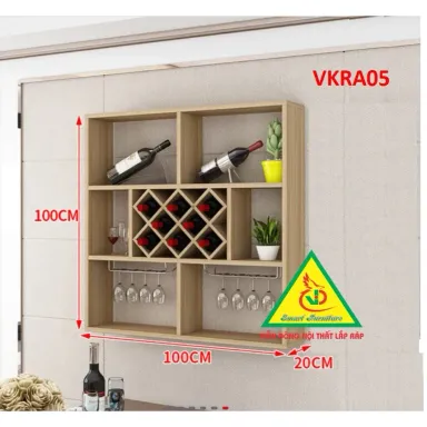 Kệ Rượu Trang Trí Treo Tường VKRA05 - VĐ Smart Furrniture NỘI THẤT LẮP RÁP VIENDONGADV