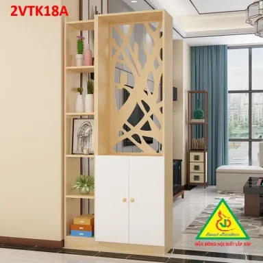 Tủ Kệ Kiêm Vách Ngăn Phòng Khách Nhà Bếp 2VTK18A - VĐ Smart Furrniture NỘI THẤT LẮP RÁP VIENDONGADV