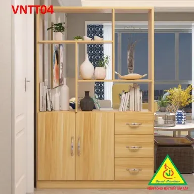 Tủ Kệ Vách Ngăn Phòng Khách Nhà Bếp Gỗ MDF VNTT04B -VĐ Smart Furrniture NỘI THẤT LẮP RÁP VIENDONGADV