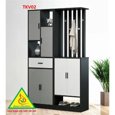 Tủ Kệ Vách Ngăn Trang Trí Gỗ MDF TKV02 - VĐ Smart Furrniture NỘI THẤT LẮP RÁP VIENDONGADV