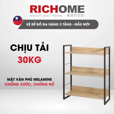 Kệ Để Đồ Đa Năng, Kệ Trưng Bày Chân Sắt Chắc Chắn RICHOME SH479-1, Thiết Kế Hiện Đại, Sang Trọng