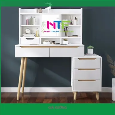 Bàn Phấn- Bàn Trang Điểm Hiện Đại Kèm Tủ 3 Ngăn Kéo NTFurniture