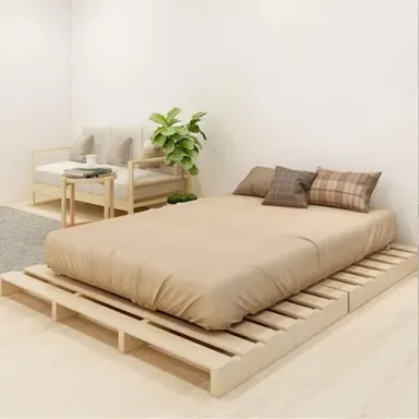 Giường Ngủ Pallet Gỗ Thông Gấp Gọn Kiểu Hàn Quốc