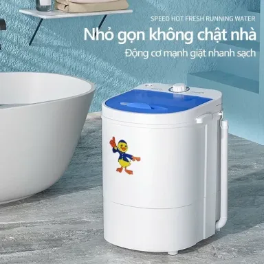 Máy Giặt Quần Áo Mini Cao Câp, Máy Giặt Vắt Quần Áo, Chức Năng Giặt, Vắt, Khử Khuẩn Bằng Tia UV - Bảo Hành 2 Năm