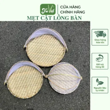 Mẹt Cật Tre Lồng Bàn/ Mẹt Lồng Bàn Đậy Đồ Ăn Tránh Bụi/ Ruồi Muỗi - Bamboo Food Storage Tray With Cover