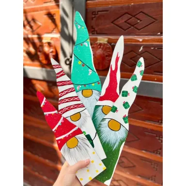 Set 5 Ông Già Noel Mini Size Nhỏ 30-50cm Trang Trí Kệ, Để Bàn Decor Giáng Sinh, Phụ Kiện Trang Trí Cây Thông Noel