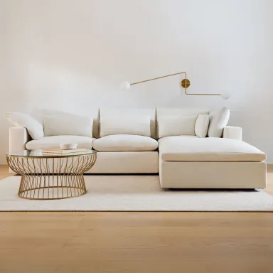 Sofa Góc L Phòng Khách Harmony Sofa Bắc Âu