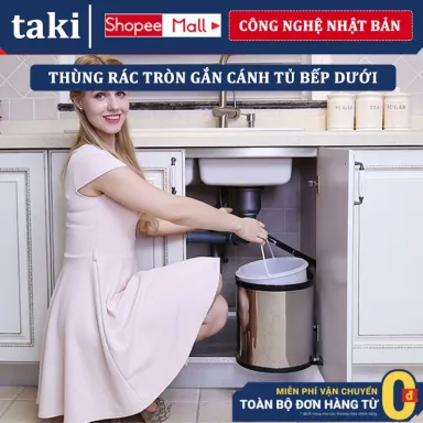 Thùng Rác Thông Minh Gắn Cánh - Bọc INOX 304 Cao Cấp Chính Hãng - Có Thợ Lắp Đặt