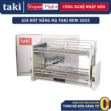 Trọn Bộ Giá Bát Nâng Hạ TAKI NEW 2025, INOX Không Gỉ 304 - Hộp Số Chống Kẹt - Bảo Hành Vĩnh Viễn - Có Thợ Lắp