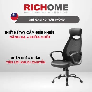 Ghế Giám Đốc, Ghế Văn Phòng Da PU Cao Cấp Chân Xoay 360 Độ RICHOME CH1127 - Tiêu Chuẩn ĐÀI LOAN