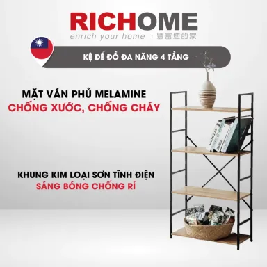 Kệ Để Đồ Đa Năng, Kệ Trưng Bày Khung Sắt Chắc Chắn RICHOME SH606, Thiết Kế Hiện Đại, Sang Trọng