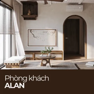 ALAN, Combo Phòng Khách Phong Cách Wabi Sabi Đơn Giản Hiện Đại, CBK_003, Nội thất HGF