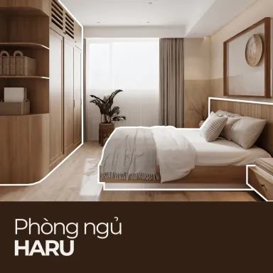 HARU, Combo Phòng Ngủ Phong Cách Đơn Giản Mộc Mạc Tiện Nghi, CBN_008, Nội thất HGF