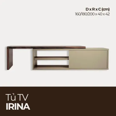 IRINA, Tủ Tivi Phong Cách Hiện Đại Đa Năng Phủ Sơn 2K, TTV_067, Chiềudàix40x42cm, Nội thất HGF