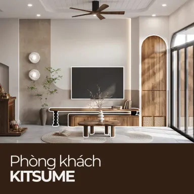 KITSUME, Combo Phòng Khách Phong Cách Wabi Sabi Đơn Giản Hiện Đại Tiện Nghi, CBK_005, Nội thất HGF