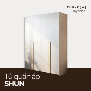 SHUN, Tủ Quần Áo Phong Cách Scandinavian, TQA_030, Chiều dài x 60 x chiều cao cm, Nội thất HGF