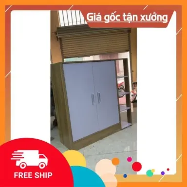 Tủ Giày Gỗ Thông Minh 2 Gian Gỗ MDF Cao Cấp, Sang Trọng.