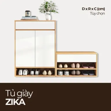 ZIKA, Tủ Đựng Giày Thông Minh Và Linh Hoạt, Đã Lắp Sẵn, Chiều Dài x35x100cm , TG_0160, Nội thất HGF