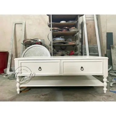 BÀN SOFA 2 NGĂN KÉO, 1 KỆ, CHÂN TIỆN