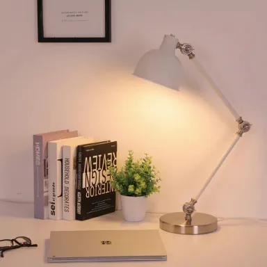 Đèn Bàn Luxury MST021 Nikel Trắng | 2 Khớp Nối Linh Hoạt | LED 2700K Bảo Vệ Mắt Đèn Bàn Luxury MST021 Nikel Trắng | 2 Khớp Nối Linh Hoạt | LED 2700K Bảo Vệ Mắt