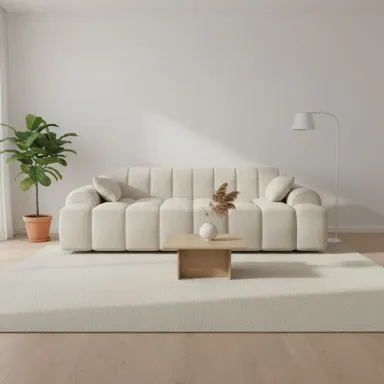 Sofa Bread Khung Gỗ 1m8 | Ghế Sofa Băng Thiết Kế Hình Dáng Bánh Mì Phồng Mềm - Tùy Chọn Da/Vải Cao Cấp | Space T