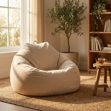 Ghế Lười Giọt Nước Mova Size Lớn | Vải Thun Kháng Nước - Ergonomic | Vải Bố Mềm Mịn - Hạt Xốp Êm Ái, Nội Thất Đẳng Cấp Cho Gia Đình và Văn Phòng
